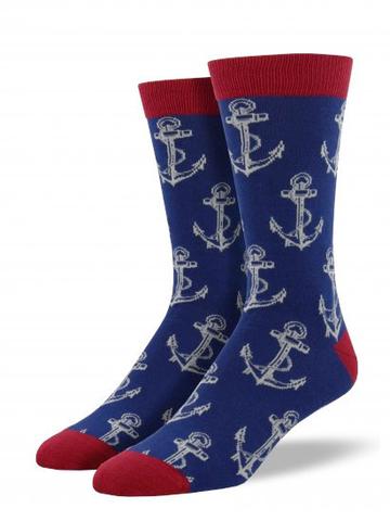 Mens Anchor Dress Socks